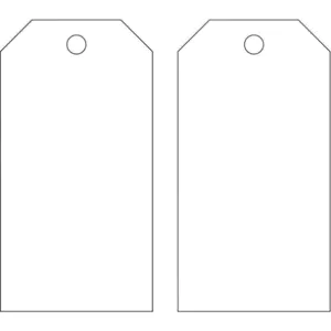 BRADY 65372 Blank Tag 5-3/4 x 3 Inch White Metric - Pack Of 25 | AE6HTK 5T152