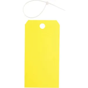 BRADY 65350 Blank Tag 5-3/4 x 3 Inch Yellow Metric - Pack Of 25 | AA7HET 15Y687