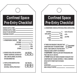 BRADY 65457 Safety Tag 5-3/4 Inch Height x 3 Inch Width Cardstock PK25 | AG9KVK 20TJ23