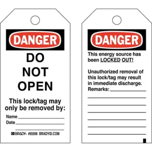 BRADY 65447 Danger Tag 5-3/4 x 3 Inch Cardstock - Pack Of 25 | AA7HDA 15Y648