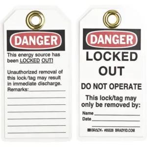 BRADY 65526 Danger Tag 5-1/2 x 3 Inch Hd Polyester - Pack Of 25 | AD2VZB 3VAW1