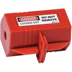 BRADY 65674 Plug Lockout Red 1/2 Inch Shackle Diameter | AD4CZM 41F294