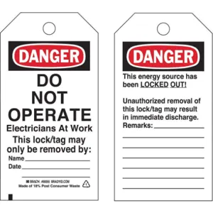 BRADY 66055 Danger Tag 5-3/4 x 3 Inch Osha 3/8 Inch - Pack Of 25 | AA7HCN 15Y637