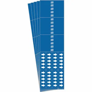 BRADY 7006-3C-PK Pipe Marker, Air, Blue, White, Fits 3/4 Inch Size and Smaller Pipe OD, 3 Pipe Markers | CT9PPX 781WM2