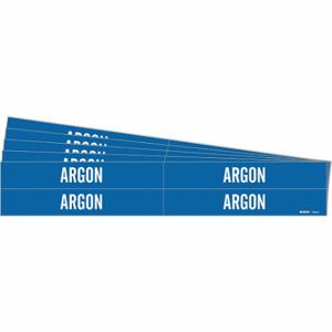BRADY 7016-4-PK Pipe Marker, Argon, Blue, White, Fits 3/4 to 2 3/8 Inch Size Pipe OD, 4 Pipe Markers | CU2VWY 781X06