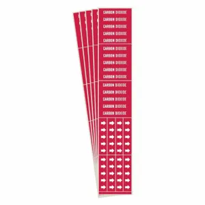 BRADY 7039-3C-PK Pipe Marker, Carbon Dioxide, Red, White, Fits 3/4 Inch Size and Smaller Pipe OD | CT9PRF 781XF0