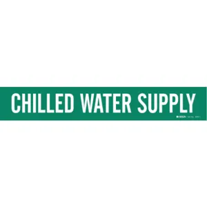 BRADY 7047-1 Pipe Marker Chilled Water Supply Green | AE9TEU 6M494