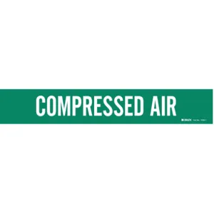 BRADY 7059-1HV Pipe Marker Compressed Air Green 8 Inch Or Greater | AC9JAB 3GTY1