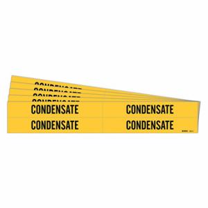 BRADY 7061-4-PK Pipe Marker, Condensate, Yellow, Black, Fits 3/4 to 2 3/8 Inch Size Pipe OD | CT9PVD 781Z40