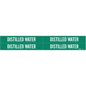 BRADY 7081-4 Pipe Marker Distilled Water 3/4 To 2-3/8 In | AF4JQV 8YDD8