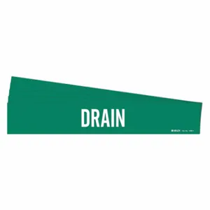 BRADY 7090-1-PK Pipe Marker, Dra Inch, Green, White, Fits 2 1/2 to 7 7/8 Inch Pipe OD, 1 Pipe Markers | CT9TTQ 782FC1