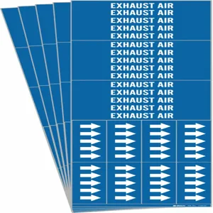 BRADY 7100-3C-PK Pipe Marker, Legend: Exhaust Air, Iiar System Abbreviation Not Applicable | CH6LBK 781W51