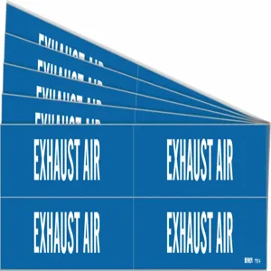 BRADY 7100-4-PK Pipe Marker, Legend: Exhaust Air, Iiar System Abbreviation Not Applicable | CH6LBL 781WG7