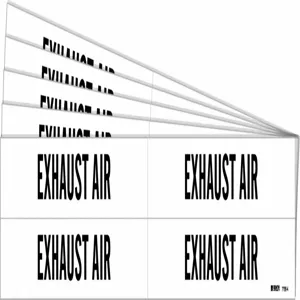 BRADY 7101-4-PK Pipe Marker, Legend: Exhaust Air, Iiar System Abbreviation Not Applicable | CH6LBQ 781VY0