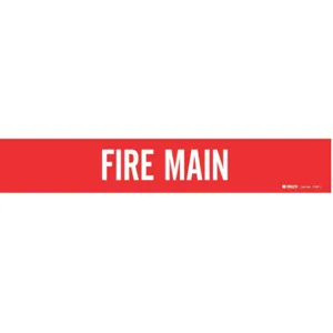 BRADY 7109-1HV Pipe Marker Fire Main Red 8 Inch Or Greater | AF3TJW 8CTT1