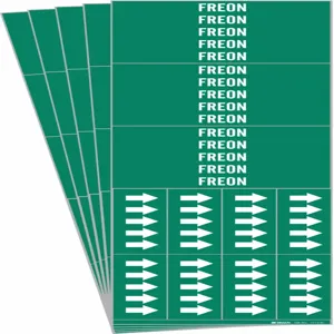 BRADY 7112-3C-PK Pipe Marker, Legend: Freon, Iiar System Abbreviation Not Applicable | CH6LCY 781X40