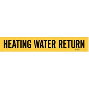 BRADY 7129-1 Pipe Marker Heating Water Return Yellow | AE9WTQ 6N097