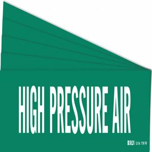 BRADY 7136-1HV-PK Pipe Marker, Legend: High Pressure Air, 4 Inch x 24 Inch Size | CH6LEV 781WE8