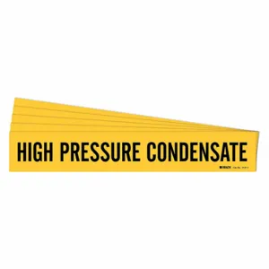 BRADY 7137-1-PK Pipe Marker, High Pressure Condensate, Yellow, Black | CU2AXF 781YT9