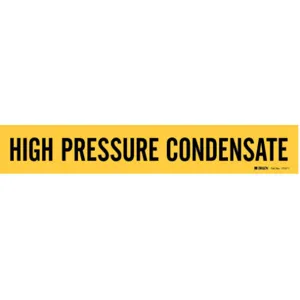 BRADY 7137-1 Pipe Marker High Pressure Condensate Yellow | AD9JKV 4T600