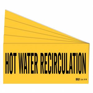 BRADY 7147-1HV-PK Pipe Marker, Legend: Hot Water Recirculation | CH6LGA 782AD2