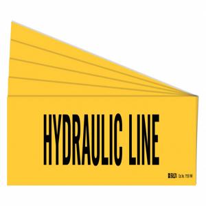 BRADY 7153-1HV-PK Pipe Marker, Legend: Hydraulic Line, Iiar System Abbreviation Not Applicable | CH6LGP 781Y06