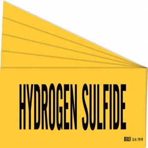 BRADY 7159-1HV-PK Pipe Marker, Legend: Hydrogen Sulfide, Iiar System Abbreviation Not Applicable | CH6LHH 781VR0