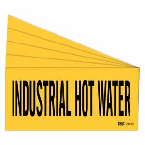 BRADY 7161-1-PK Pipe Marker, Legend: Industrial Hot Water | CH6LHU 782A39