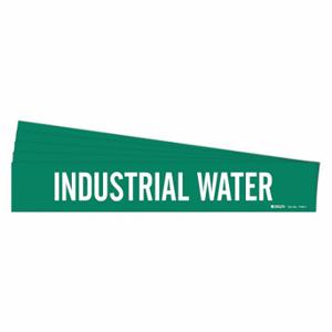 BRADY 7163-1-PK Rohrmarkierer, Industriewasser, Grün, Weiß, passend für Rohre mit 2 1/2 bis 7 7/8 Zoll Außendurchmesser | CU2DFV 781ZD1