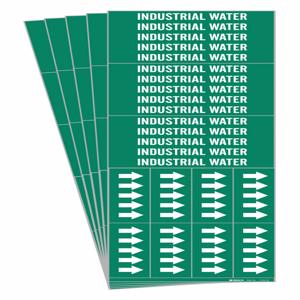 BRADY 7163-3C-PK Pipe Marker, Legend: Industrial Water | CH6LJB 781ZW2