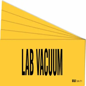 BRADY 7171-1-PK Pipe Marker, Legend: Lab Vacuum, Iiar System Abbreviation Not Applicable | CH6LKE 781VU2