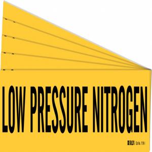 BRADY 7178-1-PK Pipe Marker, Legend: Low Pressure Nitrogen, 2 1/4 Inch x 14 Inch Size | CH6LLB 781WZ1