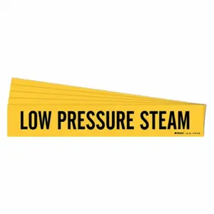 BRADY 7179-1HV-PK Pipe Marker, Low Pressure Steam, Yellow, Black, Fits 8 Inch and Larger Pipe OD | CU2DGR 781YV1