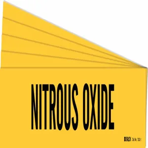 BRADY 7202-1-PK Pipe Marker, Legend: Nitrous Oxide, Iiar System Abbreviation Not Applicable | CH6LND 781X59