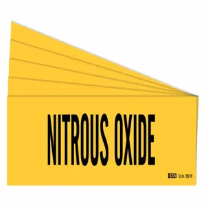 BRADY 7202-1HV-PK Pipe Marker, Legend: Nitrous Oxide, Iiar System Abbreviation Not Applicable | CH6LNC 781XL8