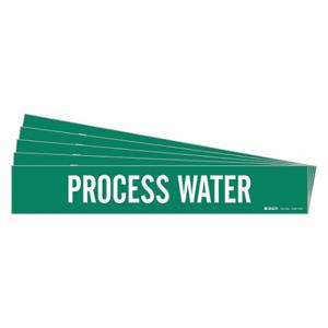 BRADY 7224-1HV-PK Pipe Marker, Process Water, Green, White, Fits 8 Inch Size and Larger Pipe OD | CU2MHN 781ZZ1