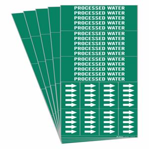 BRADY 7226-3C-PK Pipe Marker, Legend: Process Water | CH6LQU 782F16