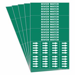 BRADY 7246-3C-PK Rohrmarkierer, Legende: Flusswasser, 2 1/4 Zoll x 2 3/4 Zoll Größe | CH6LUC 782A72