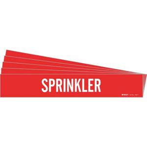 BRADY 7267-1-PK Rohrmarkierer, Sprinkler, Rot, Weiß, passend für Rohre mit 2 1/2 bis 7 7/8 Zoll Außendurchmesser, 1 Rohrmarkierer | CU2QPJ 781WR7
