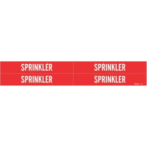 BRADY 7267-4 Pipe Marker Sprinkler Red 3/4 To 2-3/8 In | AF4HVR 8XEE6