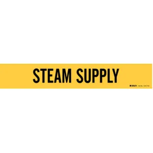 BRADY 7272-1HV Pipe Marker Steam Supply Y 8 Inch Or Larger | AE3ABP 5ADX3