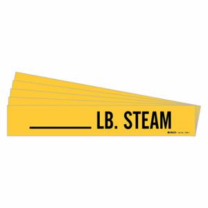 BRADY 7309-1-PK Pipe Marker, Yellow, Black, Fits 2 1/2 to 7 7/8 Inch Pipe OD, 1 Pipe Markers | CT9PPB 781Z44