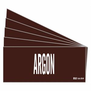 BRADY 7322-1HV-PK Pipe Marker, Legend: Argon, 4 Inch x 24 Inch Size | CH6MBT 781XG5