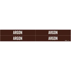 BRADY 7322-4 Pipe Marker Argon Brown 3/4 To 2-3/8 In | AE3AHL 5AEF6