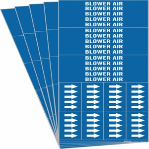 BRADY 7329-3C-PK Rohrmarkierer, Legende: Blower Air, Iiar-Systemabkürzung nicht anwendbar | CH6MCL 781W06