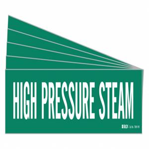 BRADY 7369-1HV-PK Pipe Marker, Legend: High Pressure Steam | CH6MGU 781YW6