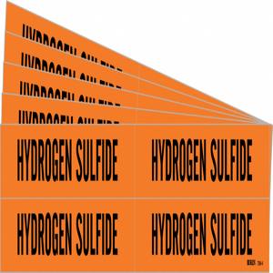 BRADY 7384-4-PK Rohrmarkierer, Legende: Schwefelwasserstoff, Iiar-Systemabkürzung nicht anwendbar | CH6MJQ 781VF1