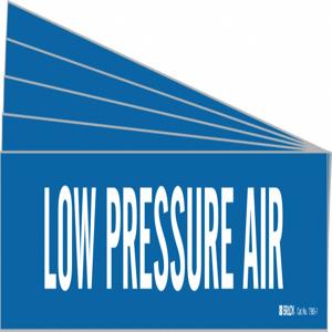 BRADY 7385-1-PK Pipe Marker, Legend: Low Pressure Air, Iiar System Abbreviation Not Applicable | CH6MJT 781W76