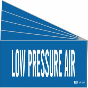 BRADY 7385-1HV-PK Pipe Marker, Legend: Low Pressure Air, 4 Inch x 24 Inch Size | CH6MJR 781WF3