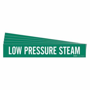 BRADY 7390-1HV-PK Pipe Marker, Low Pressure Steam, Green, White, Fits 8 Inch and Larger Pipe OD | CU2DGN 781Z41